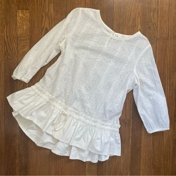 Anthropologie Eri + Ali Nora Eyelet Blouse - Picture 2 of 7